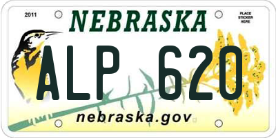 NE license plate ALP620