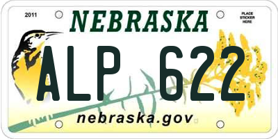NE license plate ALP622
