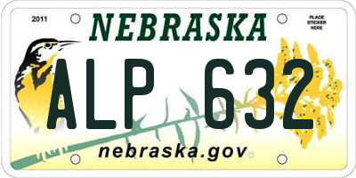 NE license plate ALP632