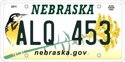 NE license plate ALQ453