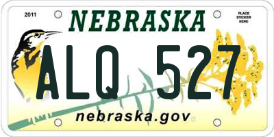 NE license plate ALQ527