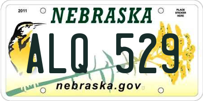 NE license plate ALQ529