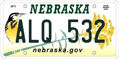NE license plate ALQ532