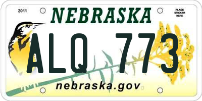 NE license plate ALQ773