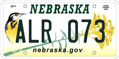 NE license plate ALR073