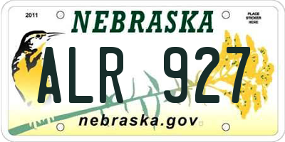NE license plate ALR927