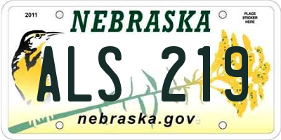 NE license plate ALS219