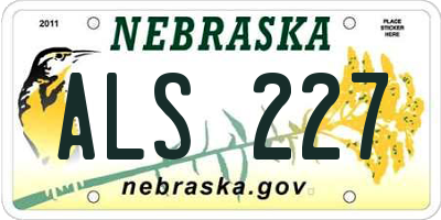 NE license plate ALS227