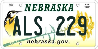 NE license plate ALS229
