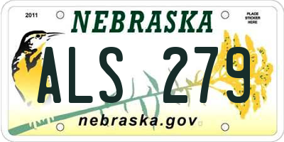 NE license plate ALS279