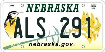 NE license plate ALS291