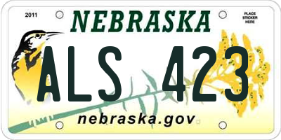 NE license plate ALS423