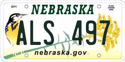 NE license plate ALS497