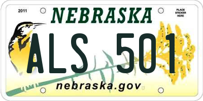 NE license plate ALS501