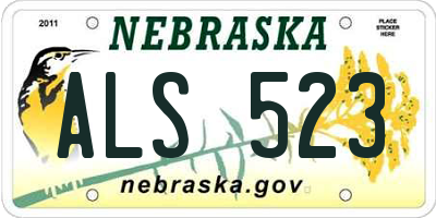 NE license plate ALS523