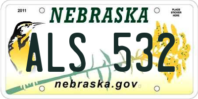NE license plate ALS532
