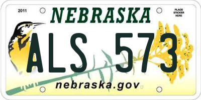 NE license plate ALS573