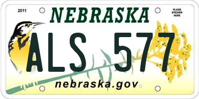 NE license plate ALS577
