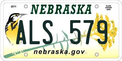 NE license plate ALS579