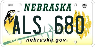 NE license plate ALS680