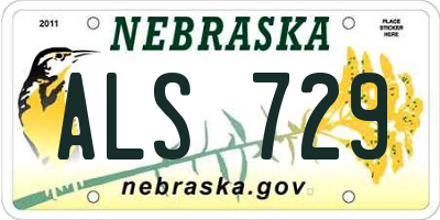 NE license plate ALS729