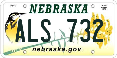 NE license plate ALS732