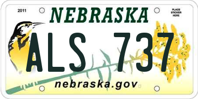 NE license plate ALS737