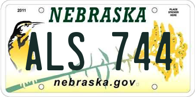 NE license plate ALS744