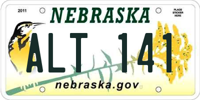 NE license plate ALT141