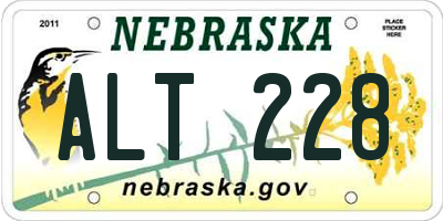 NE license plate ALT228