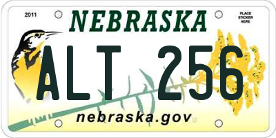 NE license plate ALT256