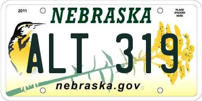 NE license plate ALT319