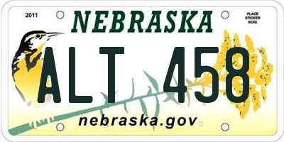 NE license plate ALT458