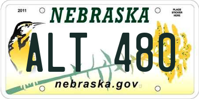 NE license plate ALT480
