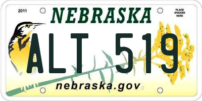 NE license plate ALT519