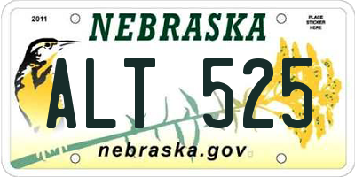NE license plate ALT525