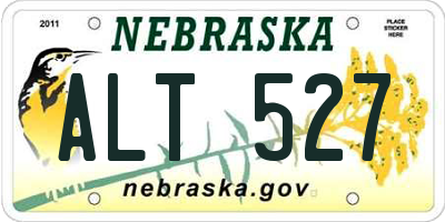 NE license plate ALT527
