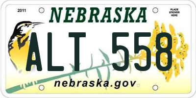 NE license plate ALT558