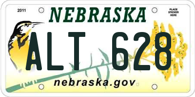 NE license plate ALT628