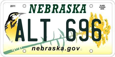 NE license plate ALT696