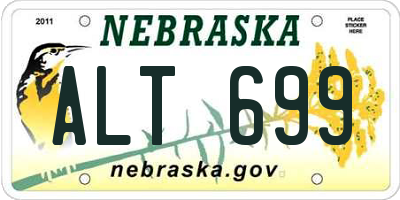 NE license plate ALT699