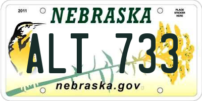 NE license plate ALT733