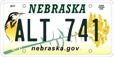 NE license plate ALT741