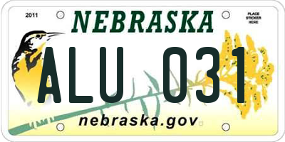NE license plate ALU031