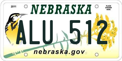 NE license plate ALU512