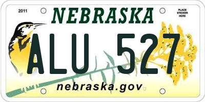 NE license plate ALU527