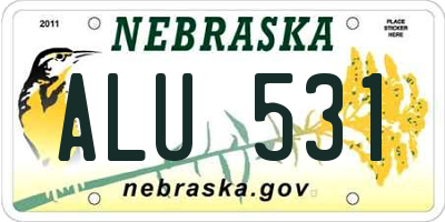 NE license plate ALU531