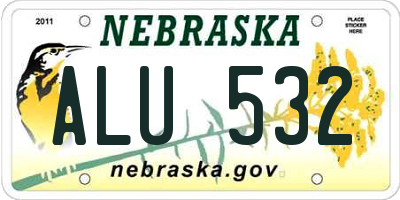 NE license plate ALU532