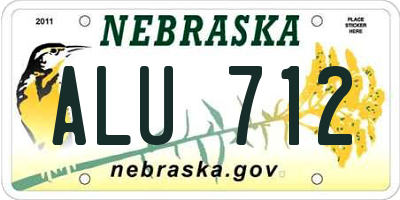 NE license plate ALU712