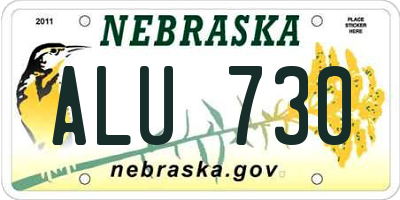 NE license plate ALU730